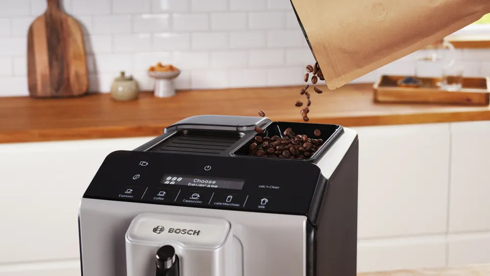 Bosch VeroCafe Fully Automatic Coffee Machine | 5 Beverage Options | CeramDrive Grinder | Smooth Milk Foam | TIE20301IN