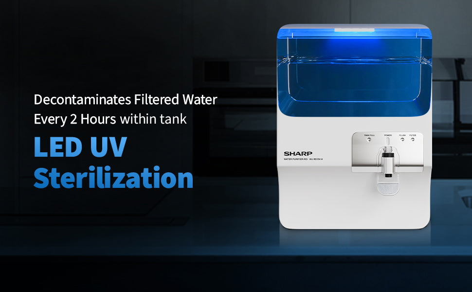SHARP RO + UV Water Purifier | 7-Stage Purification & CeroSilver Technology | 7 Litre Storage | WJ-RR065V-WS