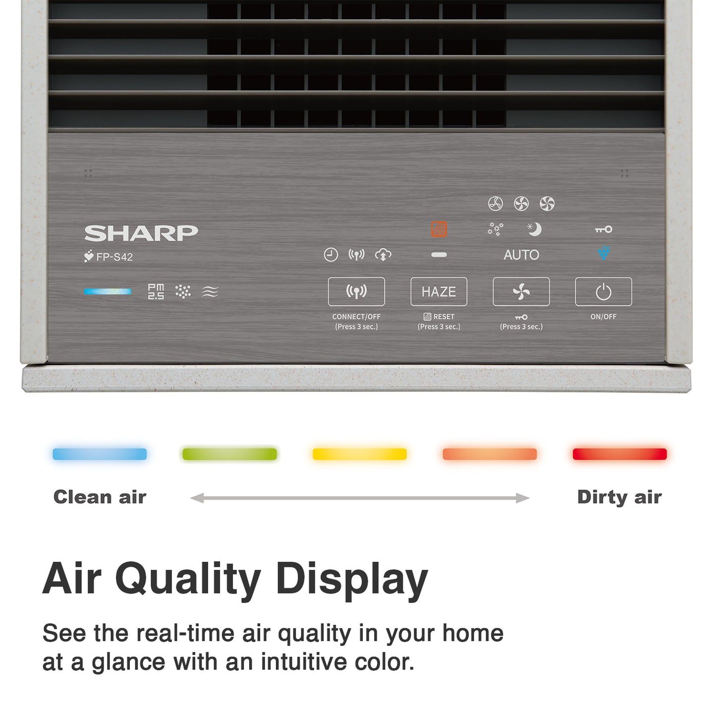 SHARP PureFit Air Purifier with Plasmacluster | Removes 99.97% Pollutants - Bacteria, Virus, Mold, VOCs | 4-Stage Filters | Japan Technology | 330 sq.ft. | FP‑S40M