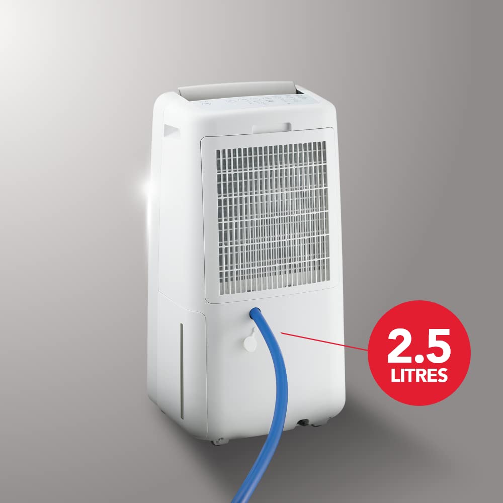 SHARP Compact Dehumidifier for Home & Office with Plasmacluster | Removes Bacteria, Virus, Mold, VOCs | Japan Technology | 250 ft² | DW-P10M-W