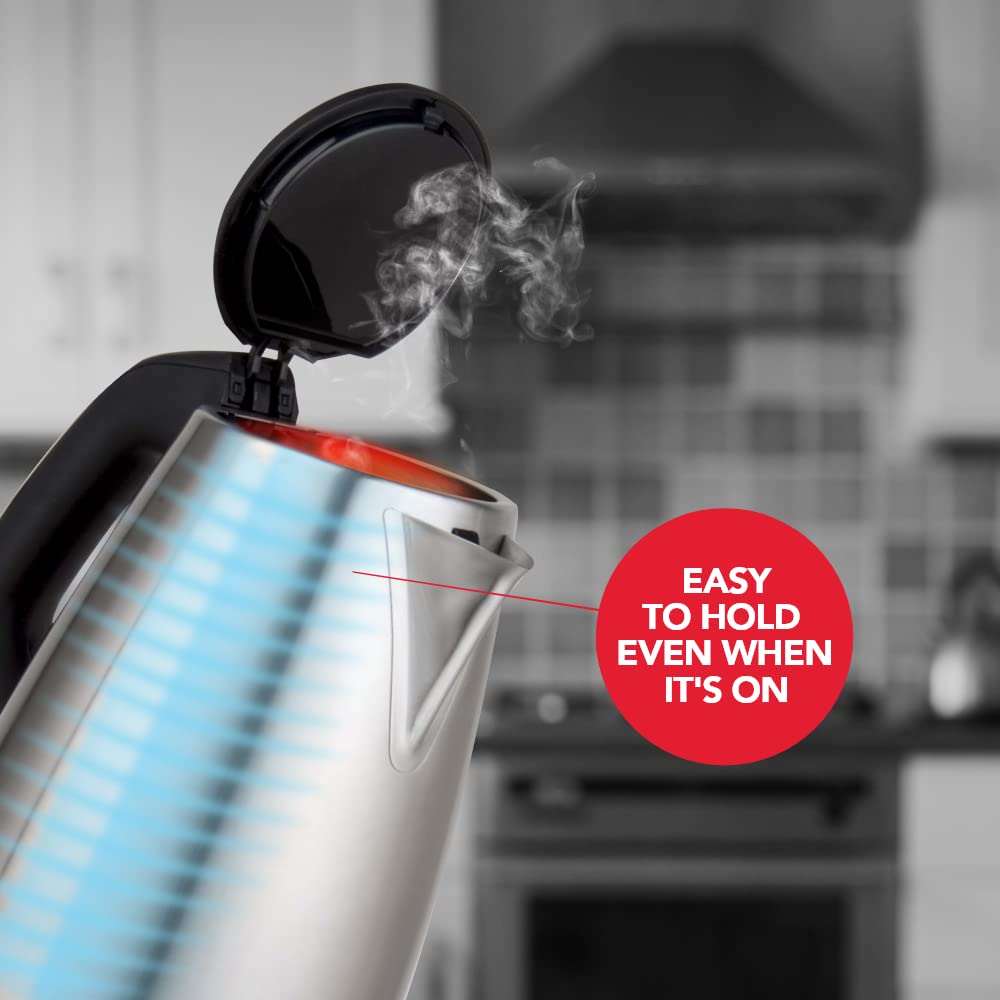 SHARP Stainless Steel Electric Kettle 1.8 Litre Electric Kettle | Auto-Cut function, Auto Lid Open | Japan Quality | EKJ-18WN-S