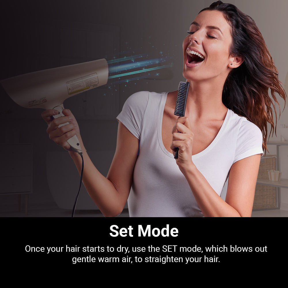 SHARP 1800W Foldable Hair Dryer | Plasmacluster Technology | Precision Modelling Nozzle | IB-NP7N-P