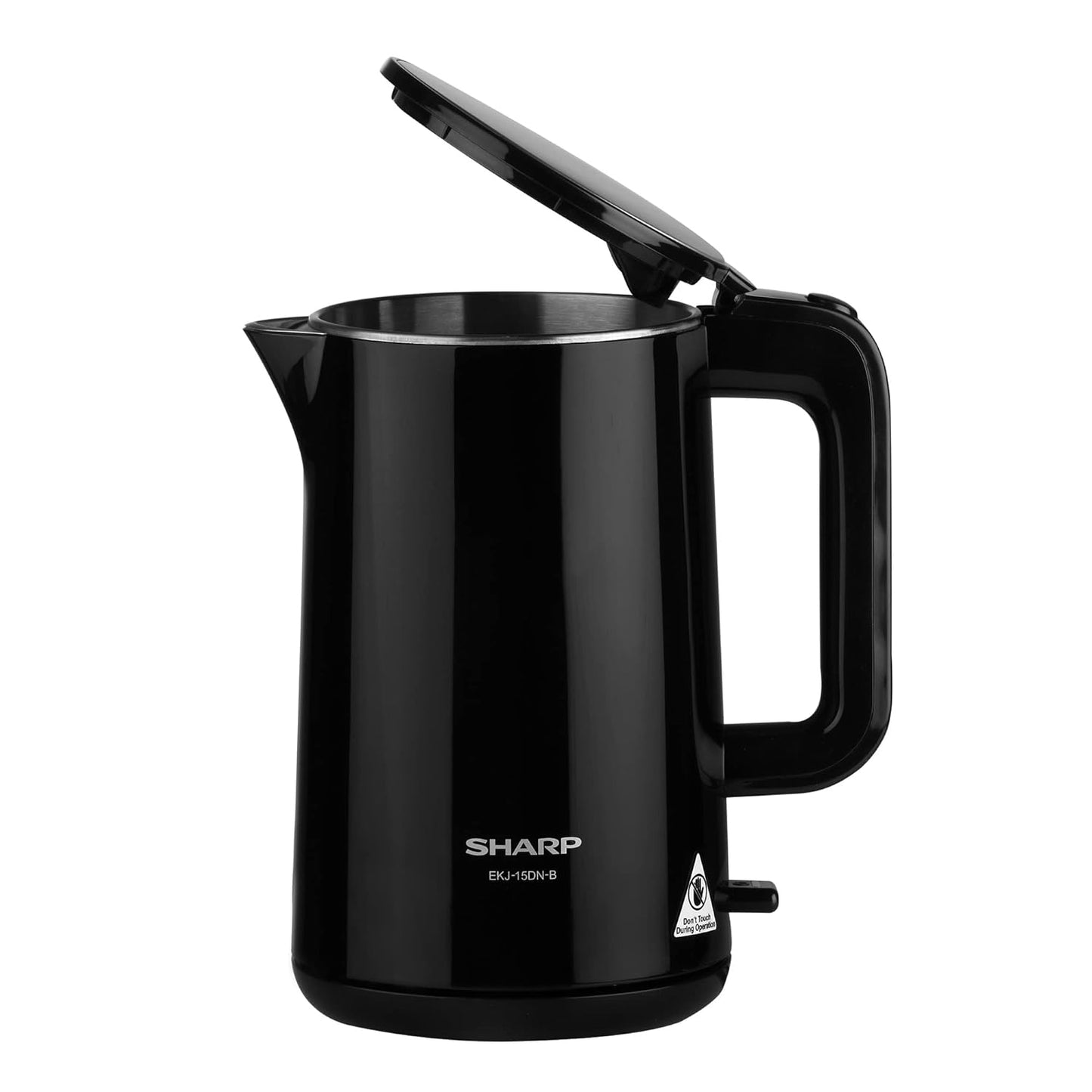 SHARP 1.5 Liter Electric Kettle | Double Layered, Stainless Steel | 2200 Watts | EKJ-15DN-B