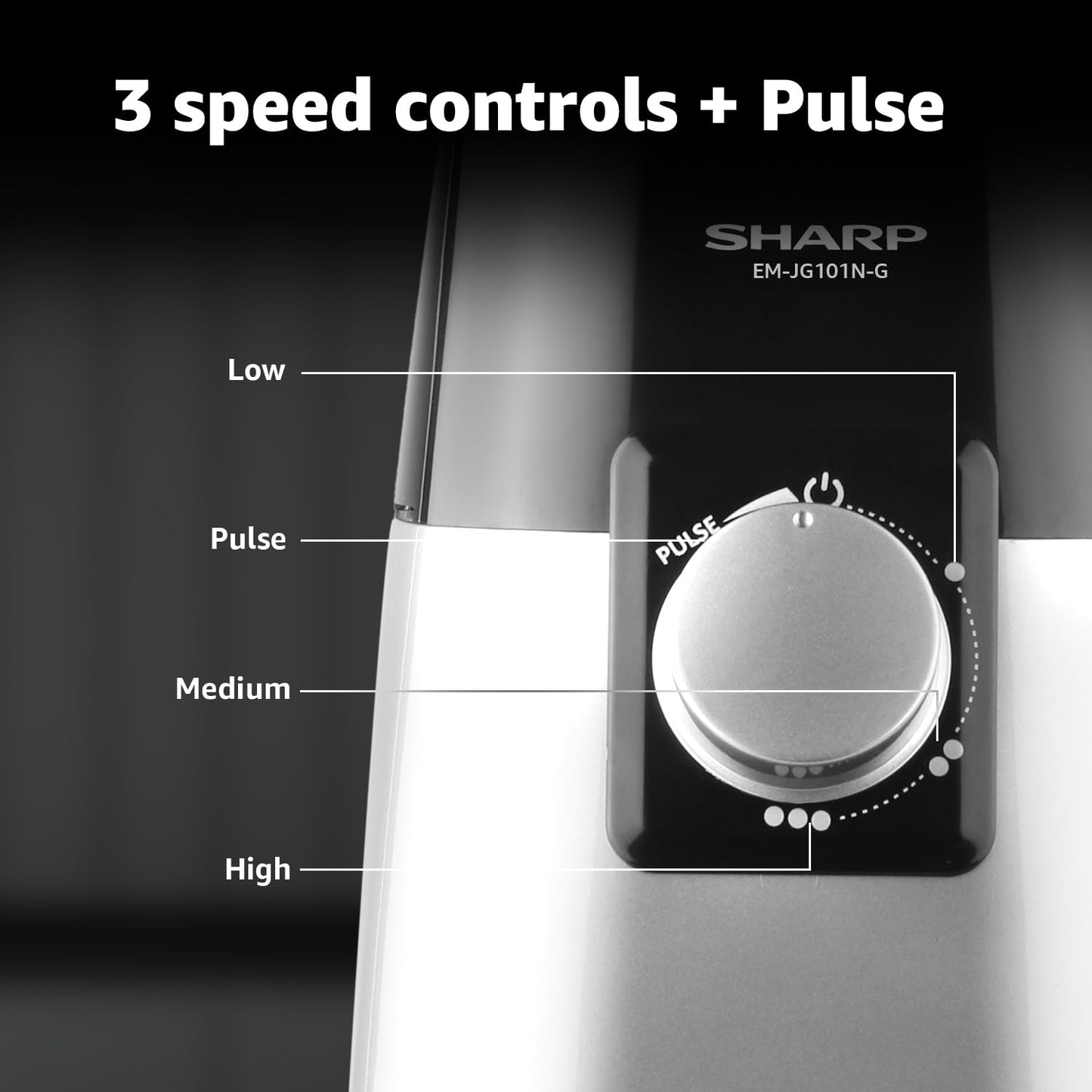 SHARP Juicer Mixer Grinder | Powerful Copper Motor | 4-Jar | Leakproof and Airtight Lid | Japan Quality | EM-JG