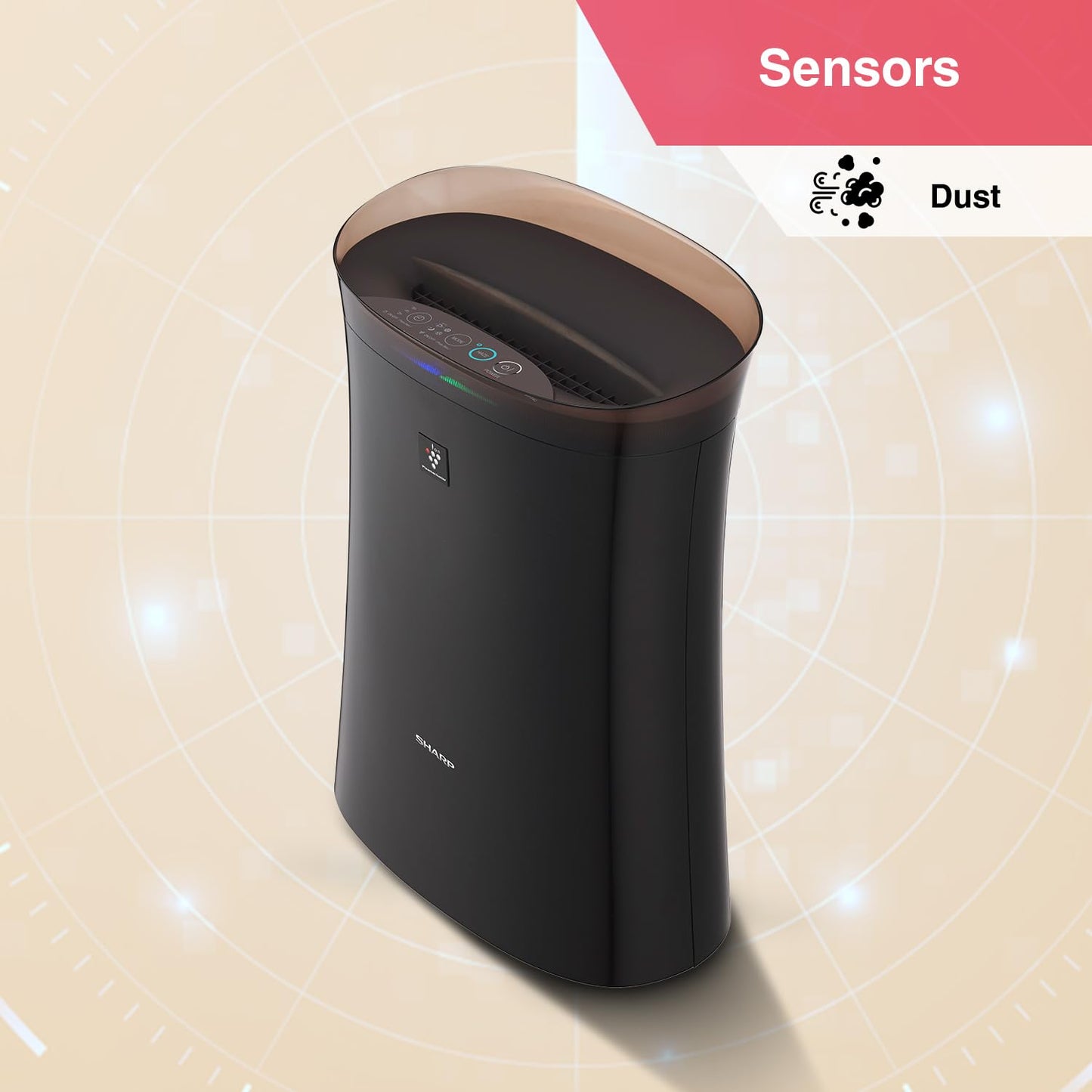 SHARP Air Purifier with Plasmacluster | Removes 99.97% Pollutants - Bacteria, Virus, Mold, VOCs | HEPA, Carbon & Pre Filter | Japan Tech | 320 sq.ft. | FP-F40E