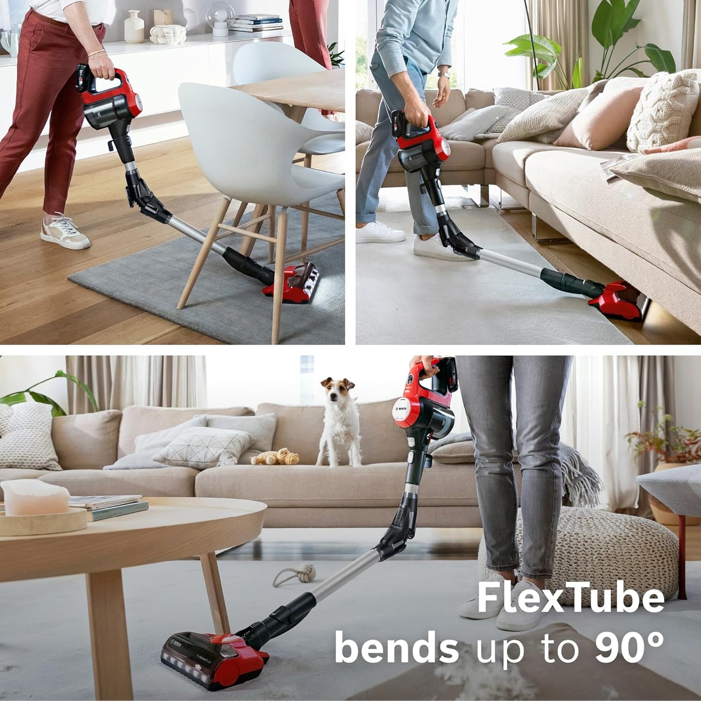 Bosch Unlimited 7 ProAnimal | Cordless Vacuum Cleaner with Rechargeable Battery, FlexTube, LED Lighting | 10 Year Motor Warranty | BCS71PETIN