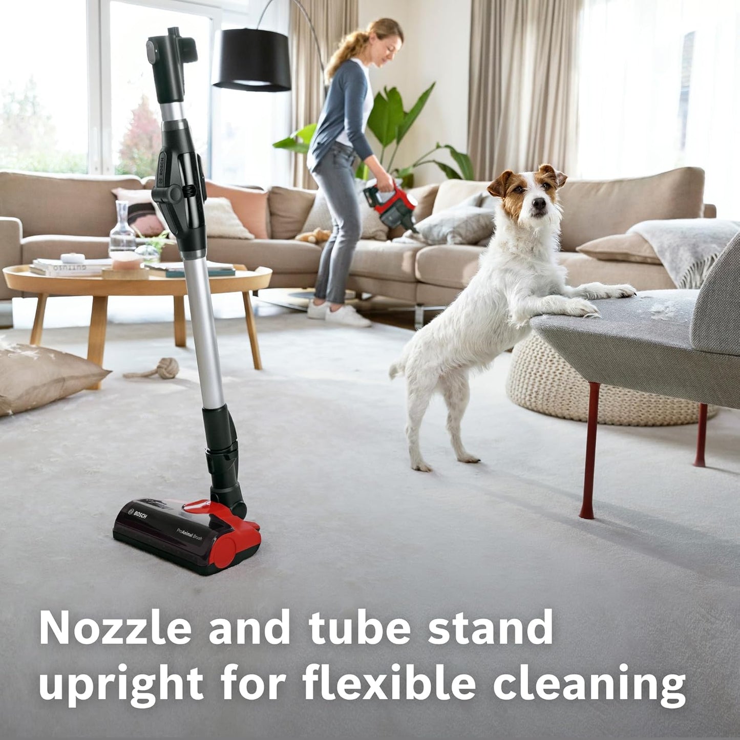 Bosch Unlimited 7 ProAnimal | Cordless Vacuum Cleaner with Rechargeable Battery, FlexTube, LED Lighting | 10 Year Motor Warranty | BCS71PETIN