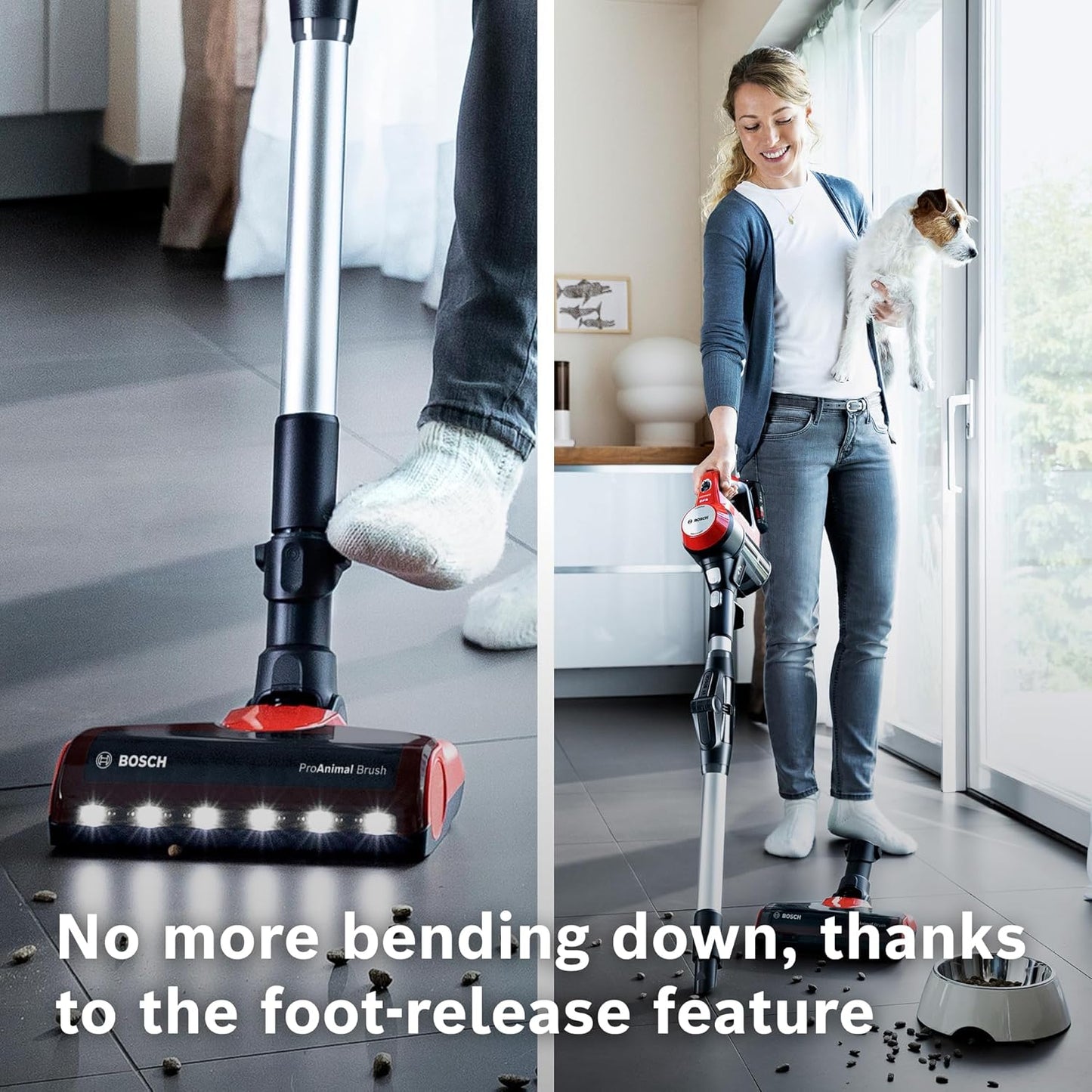 Bosch Unlimited 7 ProAnimal | Cordless Vacuum Cleaner with Rechargeable Battery, FlexTube, LED Lighting | 10 Year Motor Warranty | BCS71PETIN