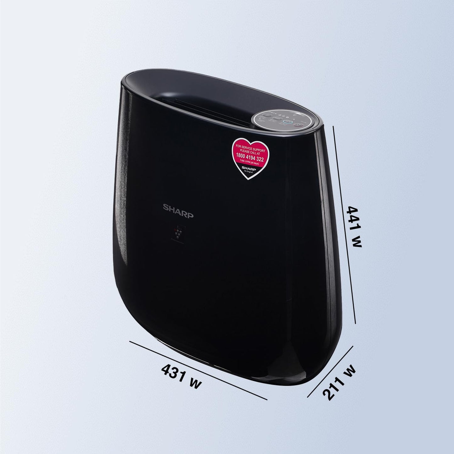 SHARP Air Purifier with Plasmacluster | Removes 99.97% Pollutants - Bacteria, Virus, Mold, VOCs | HEPA, Carbon & Pre Filter | Japan Tech | 250 ft² | FP-J30M-B