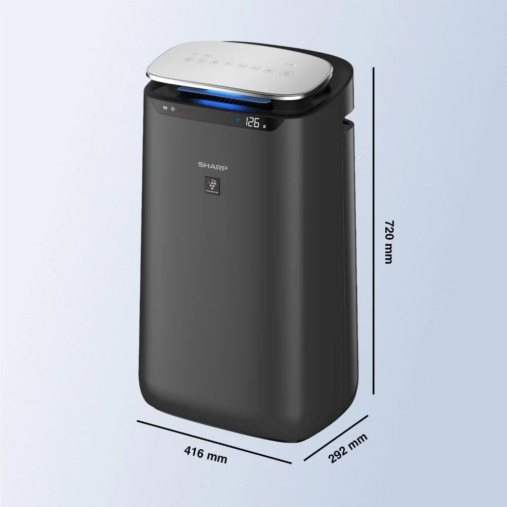 SHARP Air Purifier with Plasmacluster | Removes 99.97% Pollutants - Bacteria, Virus, Mold, VOCs | PM2.5 Indicator | 4-Stage Filter | Japan Tech | 680 ft² | FP‑J80M‑H