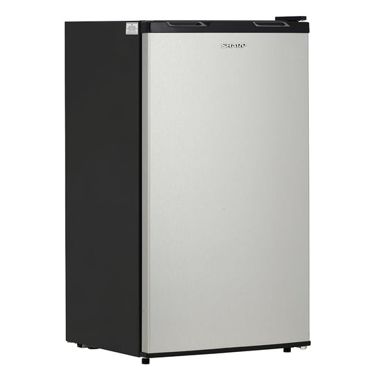 SHARP 92L Mini Single-Door Refrigerator | Toughened Glass Shelves | Japan 7-Shield Protection | SJ-MRW101N2-PSS