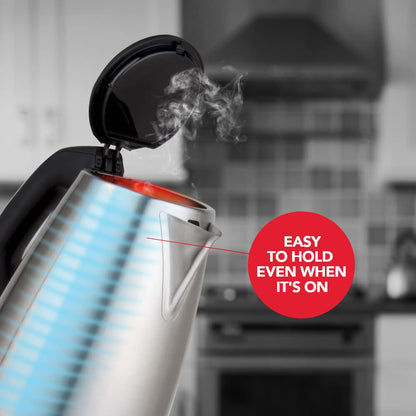 SHARP Stainless Steel Electric Kettle 1.8 Litre Electric Kettle | Auto-Cut function, Auto Lid Open | Japan Quality | EKJ-18WN-S