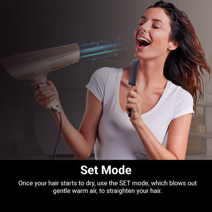 SHARP 1800W Foldable Hair Dryer | Plasmacluster Technology | Precision Modelling Nozzle | IB-NP7N-P