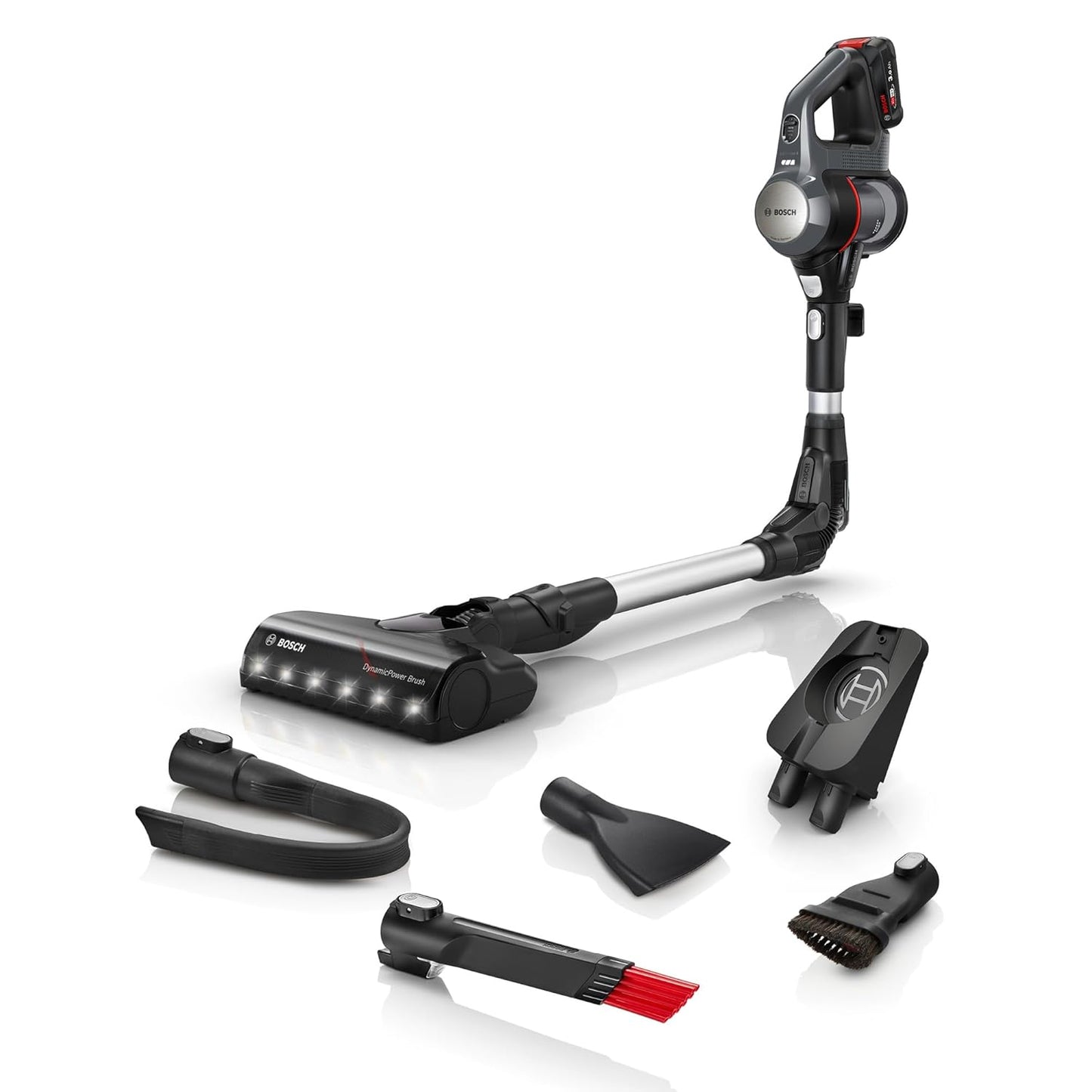 Bosch Unlimited 7 Cordless Vacuum Cleaner with Rechargeable Battery, FlexTube, LED Lighting | 10 Year Motor Warranty | BCS711AIN