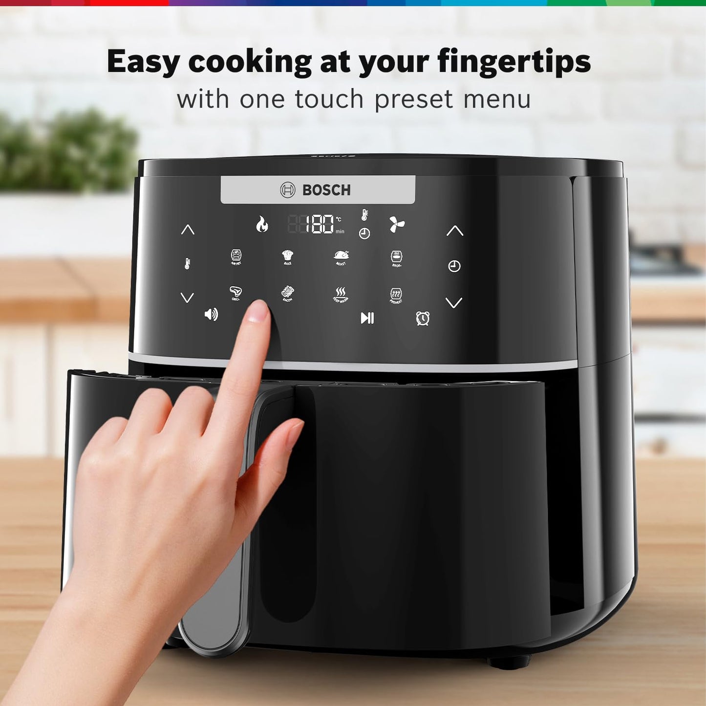 Bosch CrispMaxx 4L Air Fryer | Digital Touch Controls | 6 Presets + Keep Warm | MAF240B0IN