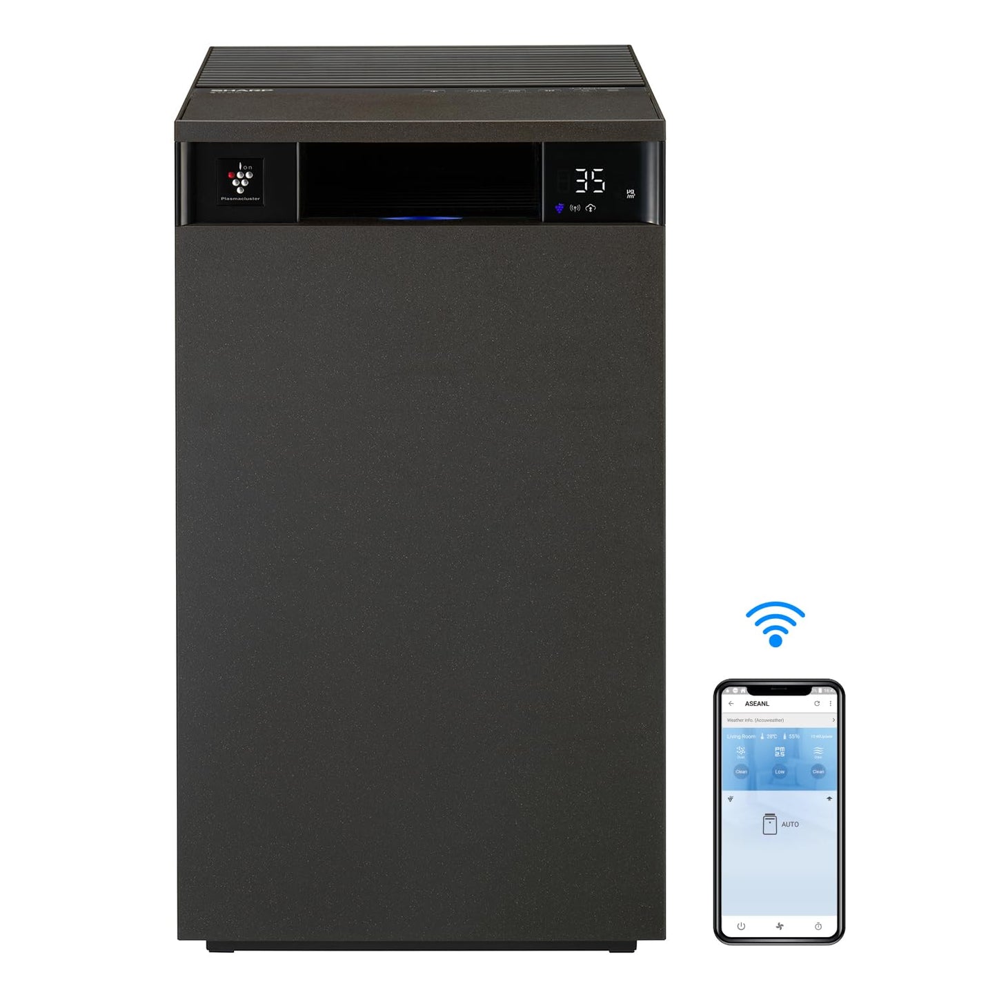 SHARP PureFit Air Purifier with Plasmacluster | Removes 99.97% Pollutants - Bacteria, Virus, Mold, VOCs | 4-Stage Filters  | Japan Technology | 930 sq.ft. | FX-S120M-H