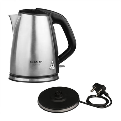 SHARP Stainless Steel Electric Kettle 1.8 Litre Electric Kettle | Auto-Cut function, Auto Lid Open | Japan Quality | EKJ-18WN-S
