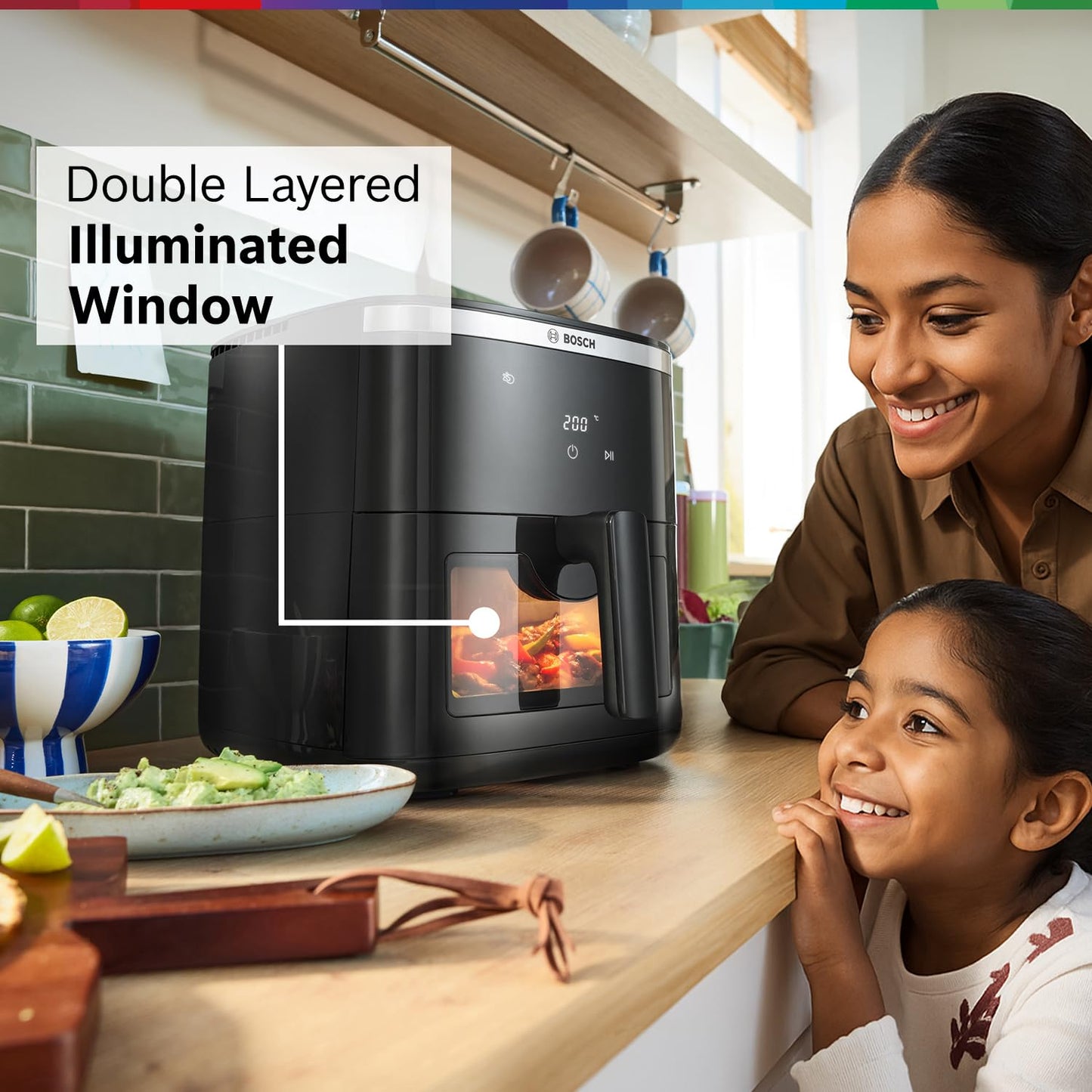 Bosch CrispMaxx 7.2L Air Fryer | Digital Touch Controls | 8 Functions | Illuminated Window | Shake Alarm | MAF671B0IN