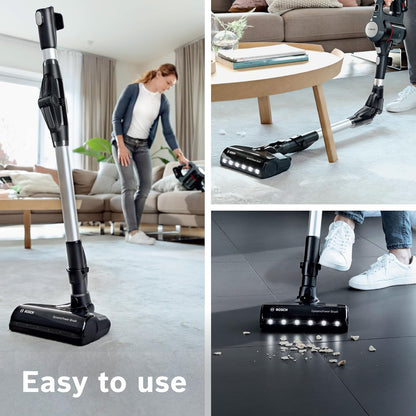 Bosch Unlimited 7 Cordless Vacuum Cleaner with Rechargeable Battery, FlexTube, LED Lighting | 10 Year Motor Warranty | BCS711AIN