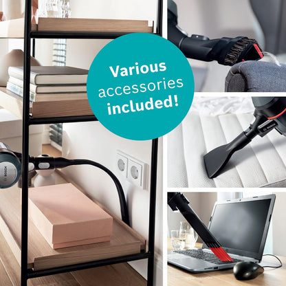Bosch Unlimited 7 Cordless Vacuum Cleaner with Rechargeable Battery, FlexTube, LED Lighting | 10 Year Motor Warranty | BCS711AIN