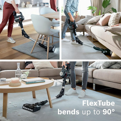 Bosch Unlimited 7 Cordless Vacuum Cleaner with Rechargeable Battery, FlexTube, LED Lighting | 10 Year Motor Warranty | BCS711AIN