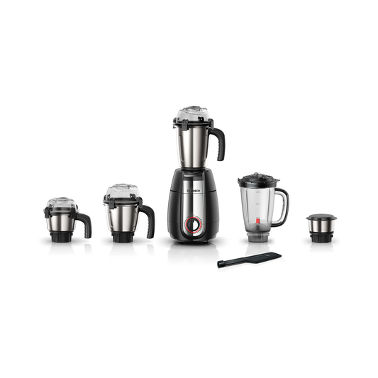 Bosch TrueMixx Pro 1000W 5 Jar Mixer Grinder | Metal Coupler | Double Ballbearing Motor | 24,000 RPM, 60 mins rating | MGM8856BIN