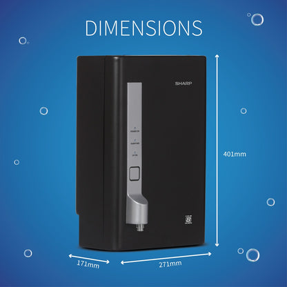 SHARP PureSip UV Water Purifier | 5-Stage Filtration & CeroSilver Technology | WJ-US004B-ES