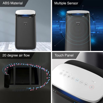SHARP Air Purifier with Plasmacluster | Removes 99.97% Pollutants - Bacteria, Virus, Mold, VOCs | PM2.5 Indicator | 4-Stage Filter | Japan Tech | 680 ft² | FP‑J80M‑H